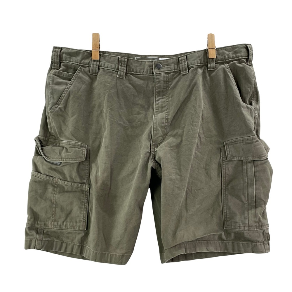 Carhartt Cargo Shorts Mens 44 Green Rugged Flex Relaxed Fit BS3542-M Canvas Work